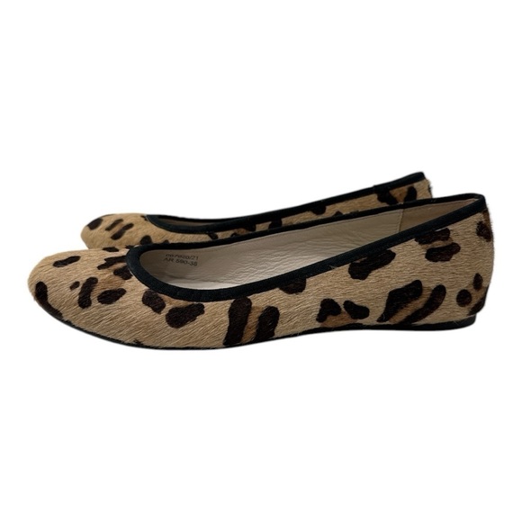 Boden Leopard Calf Hair Round Toe Ballet Flats Size 38 US 7 - Picture 5 of 11